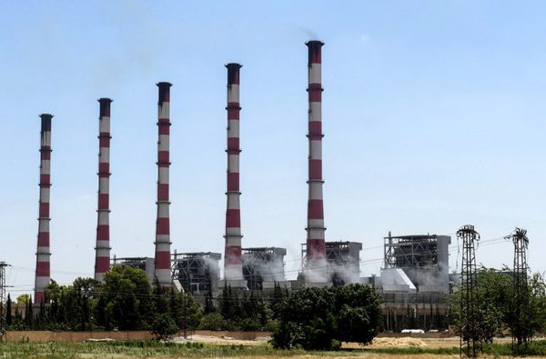 A view of the thermal natural gas and fuel-oil power plant serving Syria's northern city of Aleppo. (AFP/File)